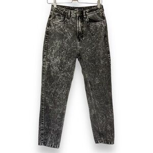 Cropp Mom‎ Jeans Black Acid Wash High Rise Denim Womens Size Small